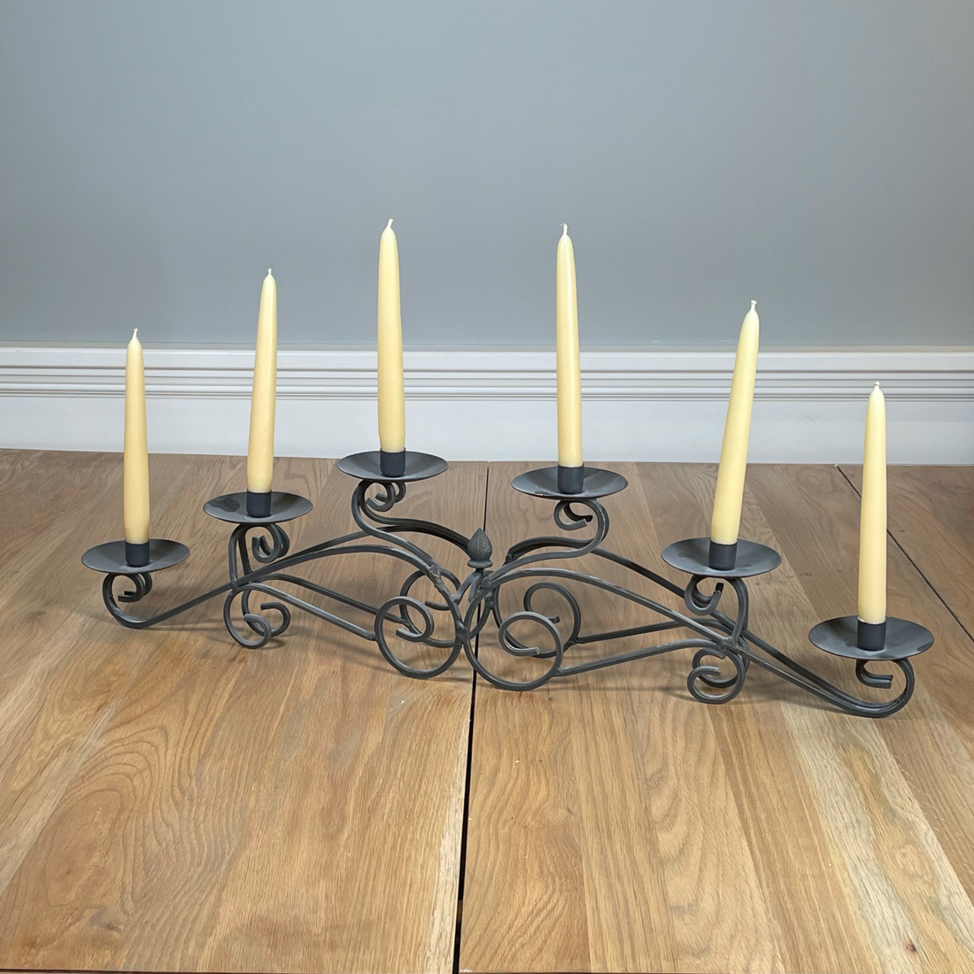 WROUGHT IRON CANDLE HOLDER