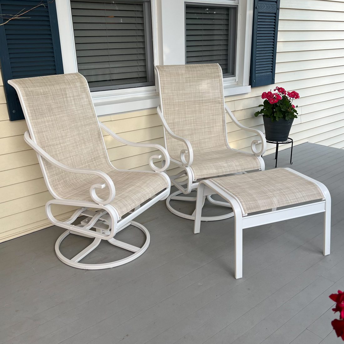 (3pc) PAIR OUTDOOR ROCKERS