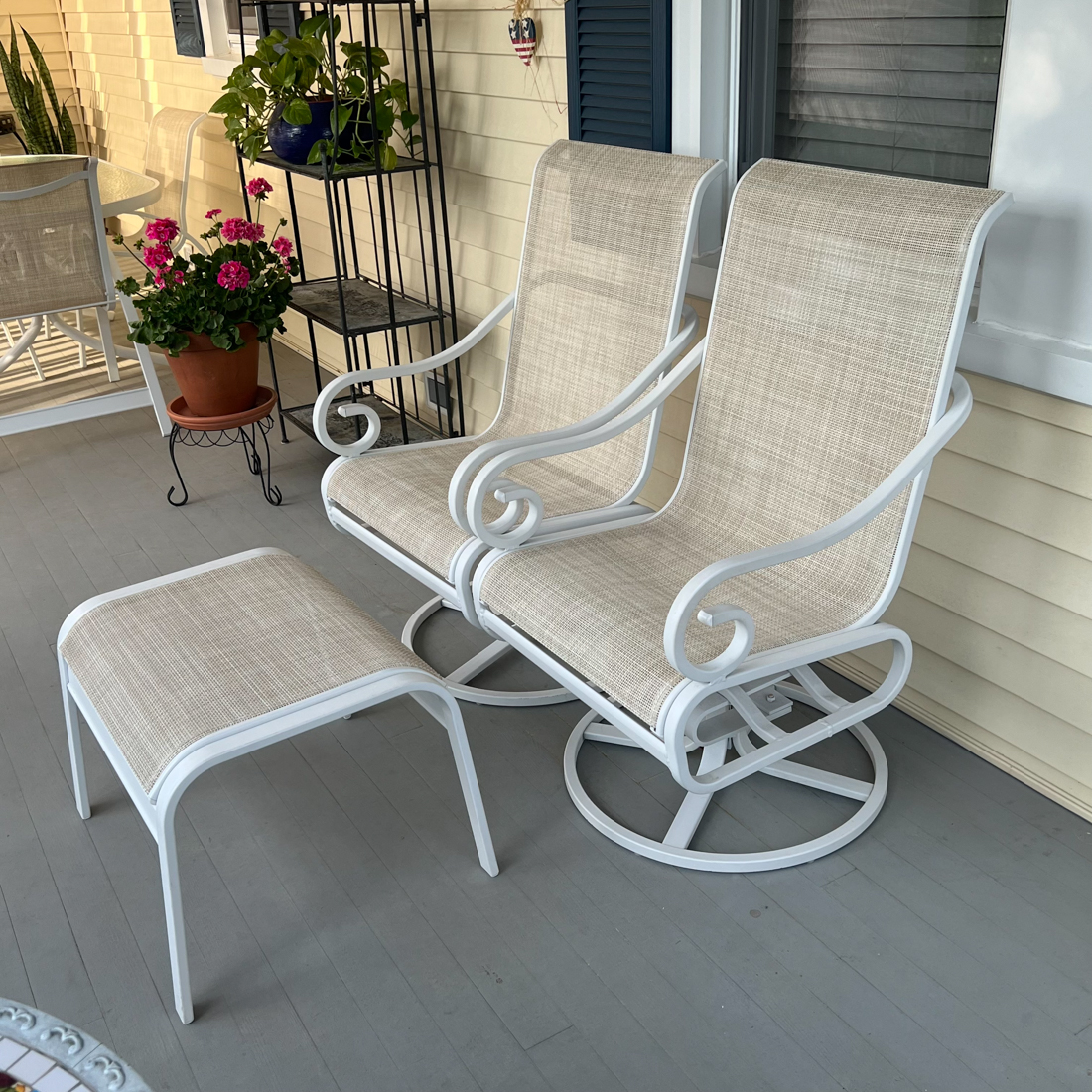 (3pc) PAIR OUTDOOR ROCKERS