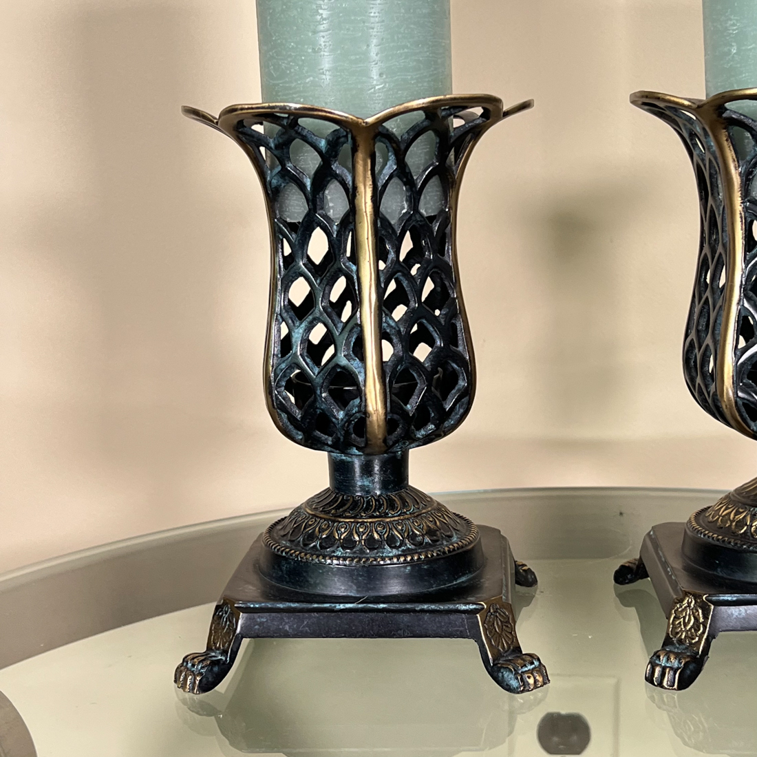 PAIR CANDLE HOLDERS