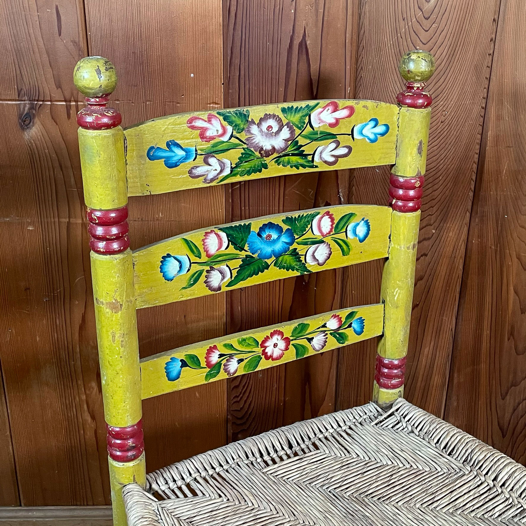 PAINTED LADDER BACK CHAIR