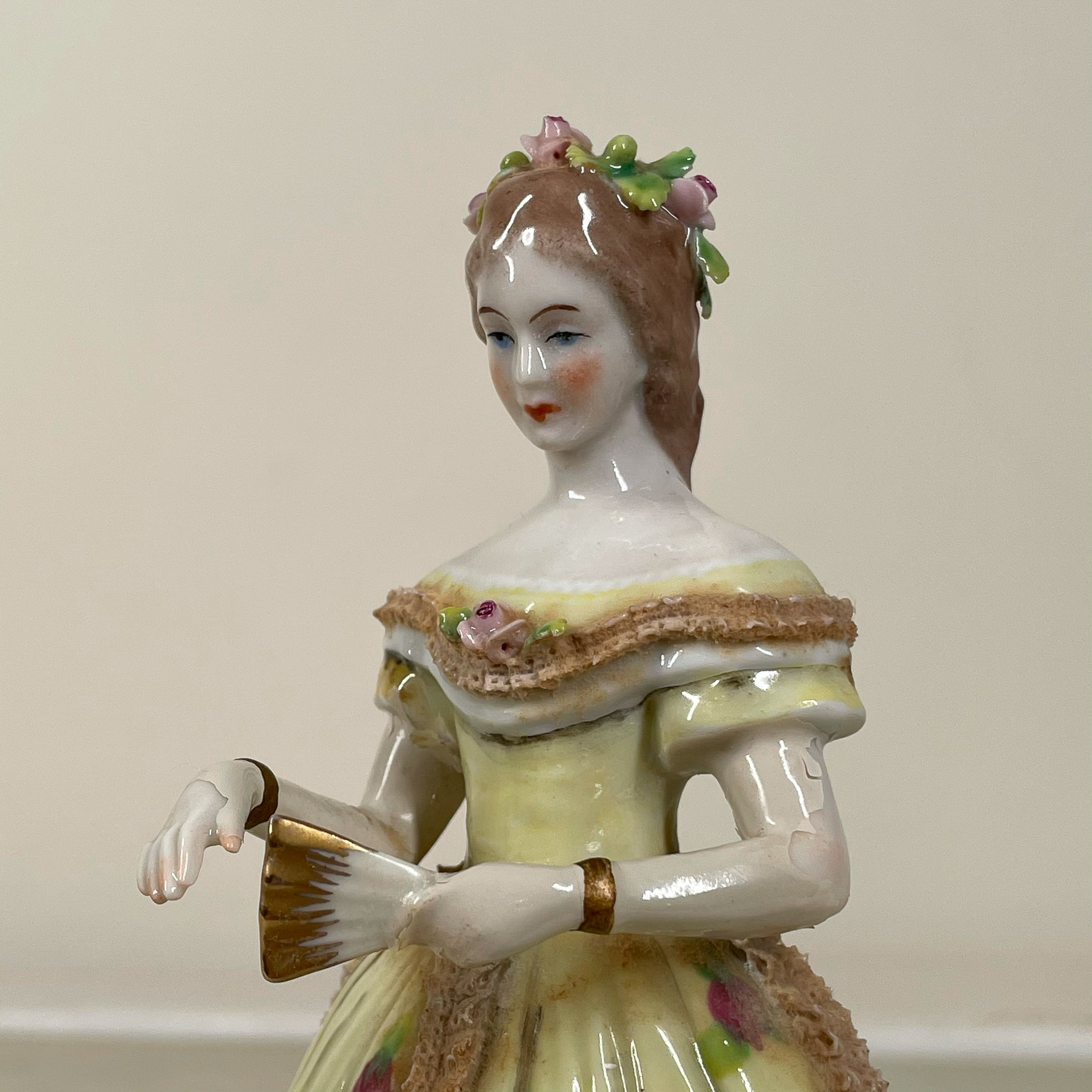 DRESDEN LACE PORCELAIN FIGURE