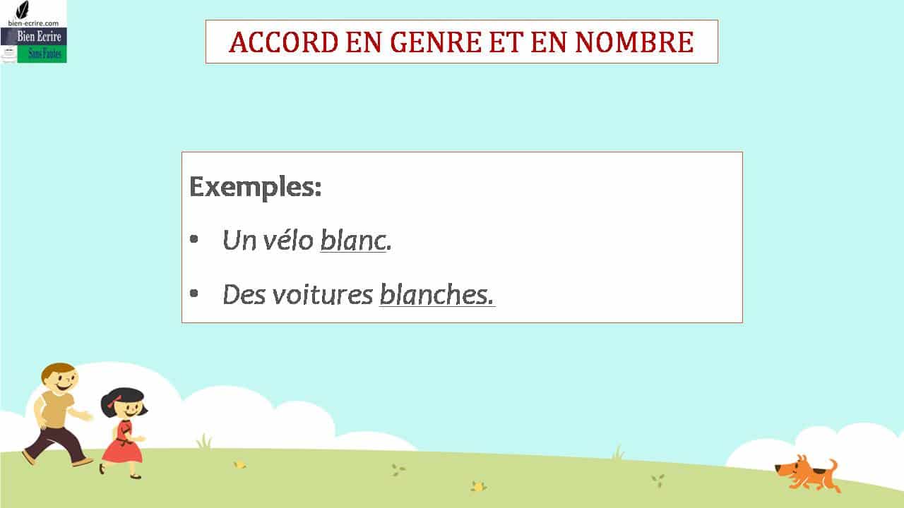 Les adjectifs qualificatifs définition et accord avec le nom Bien écrire