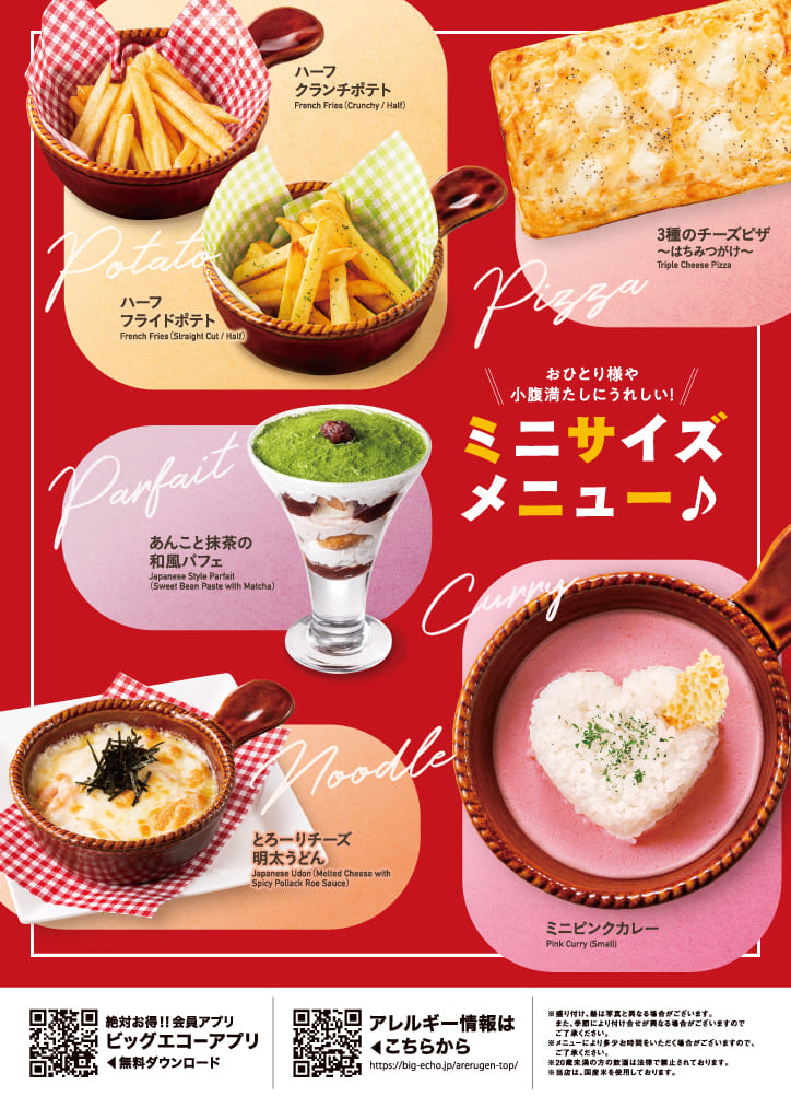 グランドメニュー カラオケ ビッグエコー