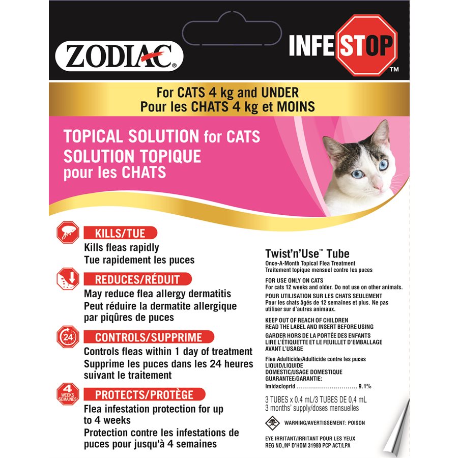 Zodiac Infestop Cat 4kg & Under Big Al's Pet Supercentre — Hamilton