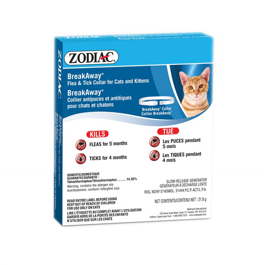 Zodiac Flea and Tick Breakaway Collar Cat & Kitten Big Al's Pet