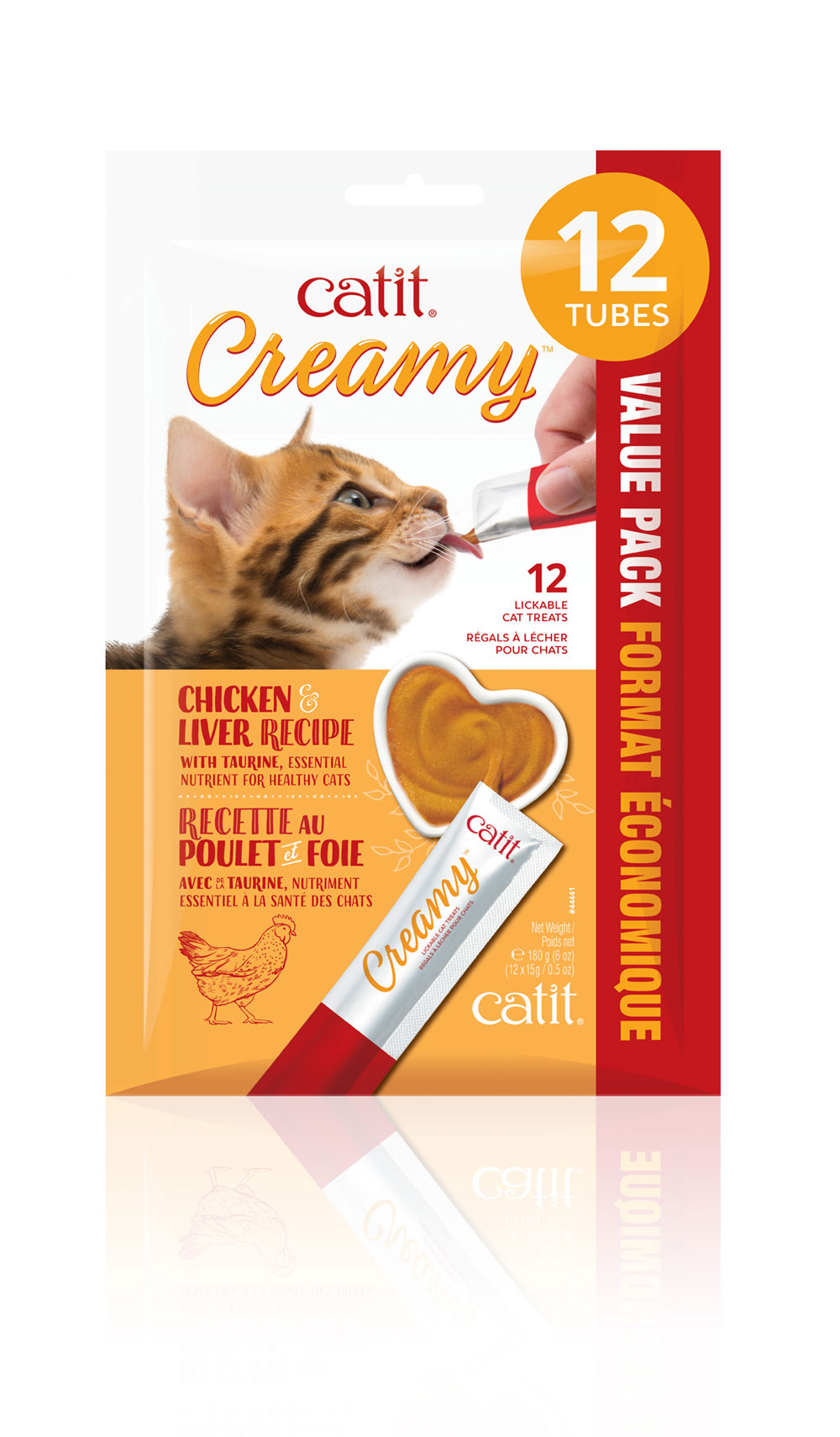 Catit Creamy Lickable Cat Treat Chicken & Liver Flavour 12 pack