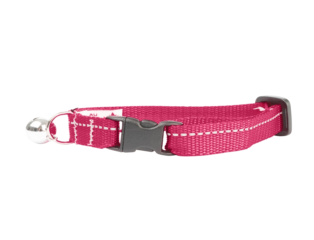 RC Pets Kitty Breakaway Collar Primary 1/2″ x 8″10″ Raspberry Big
