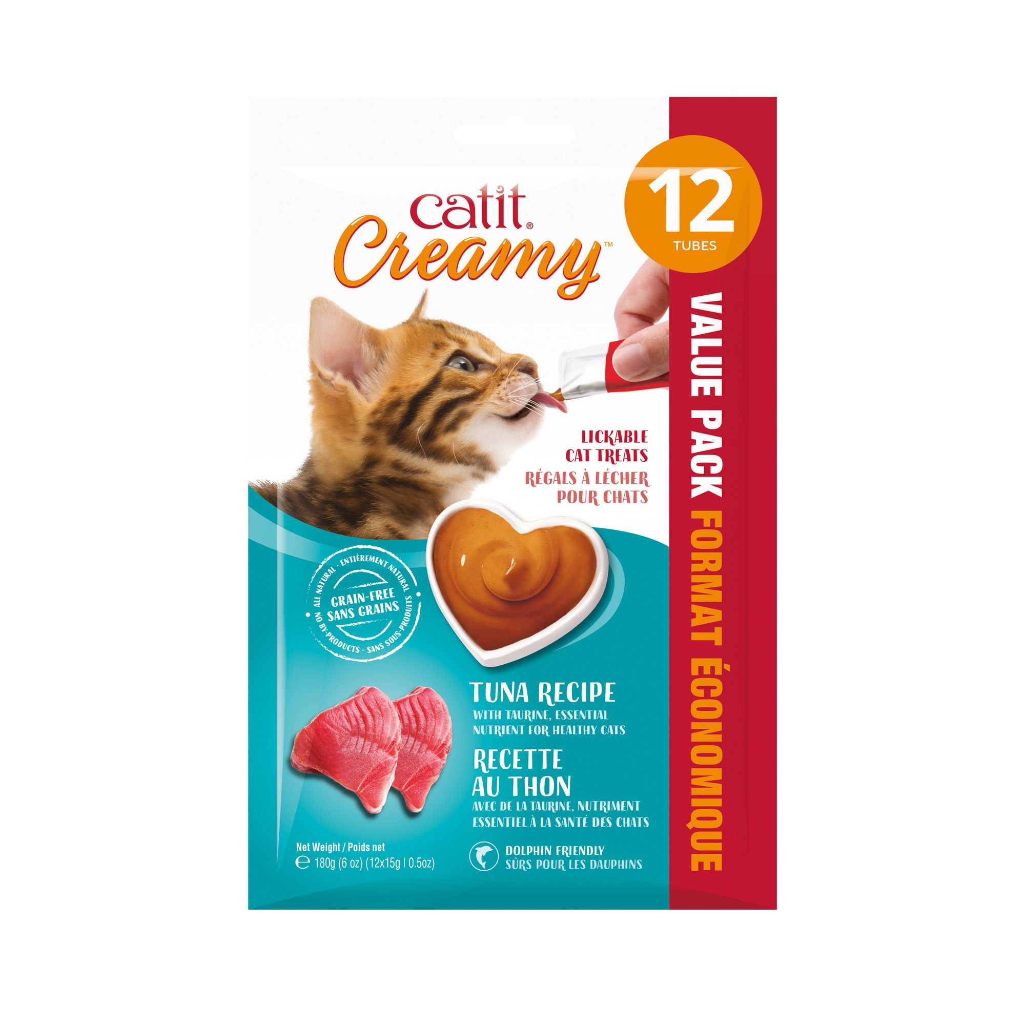 Catit Creamy Lickable Cat Treat Tuna Flavour 12 pack Big Al's Pet