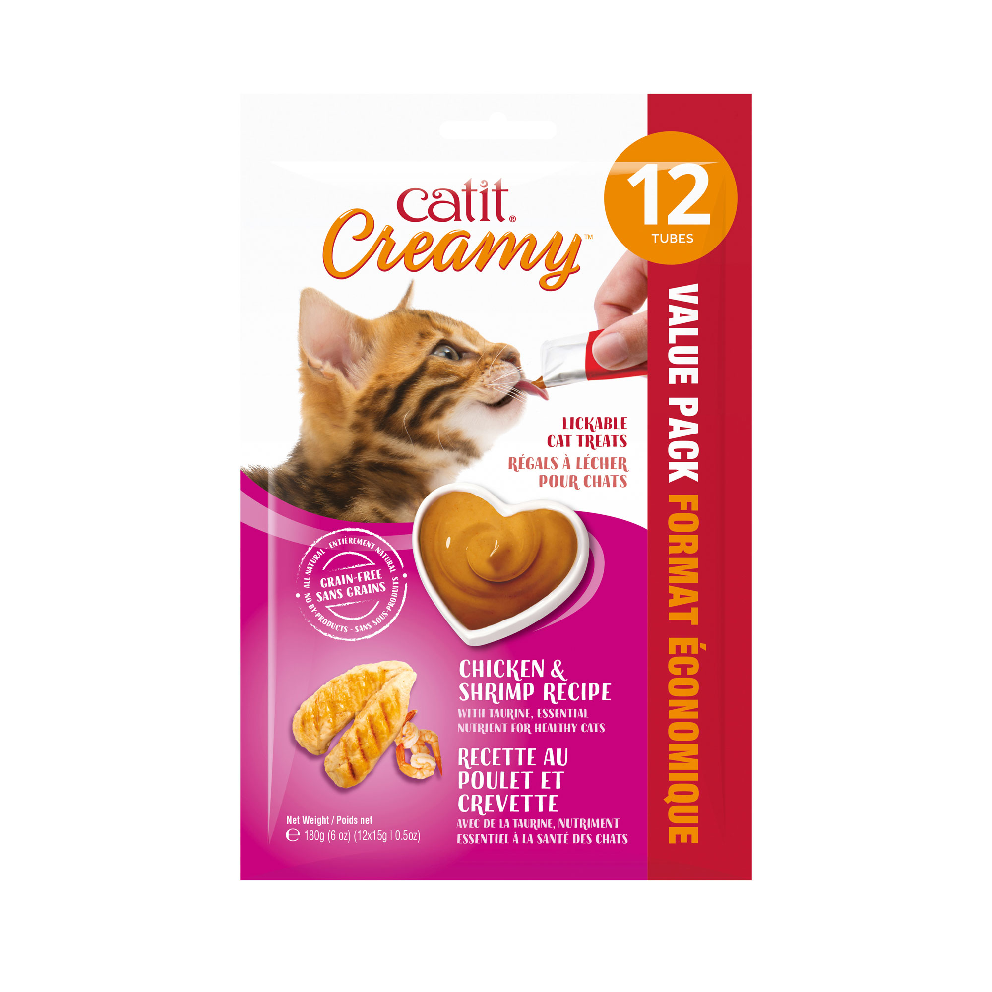 Catit Creamy Lickable Cat Treat Chicken & Shrimp 12 pack Big Al's
