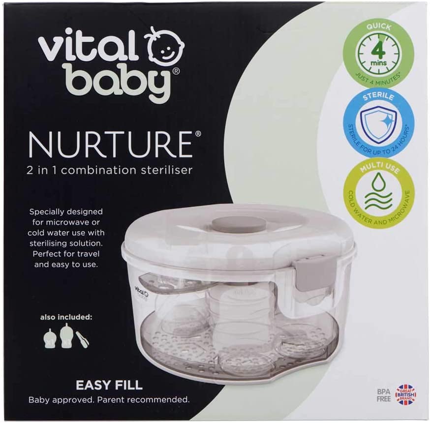 vital baby Nurture 2 in 1 Combination Steriliser, Microwave Steam