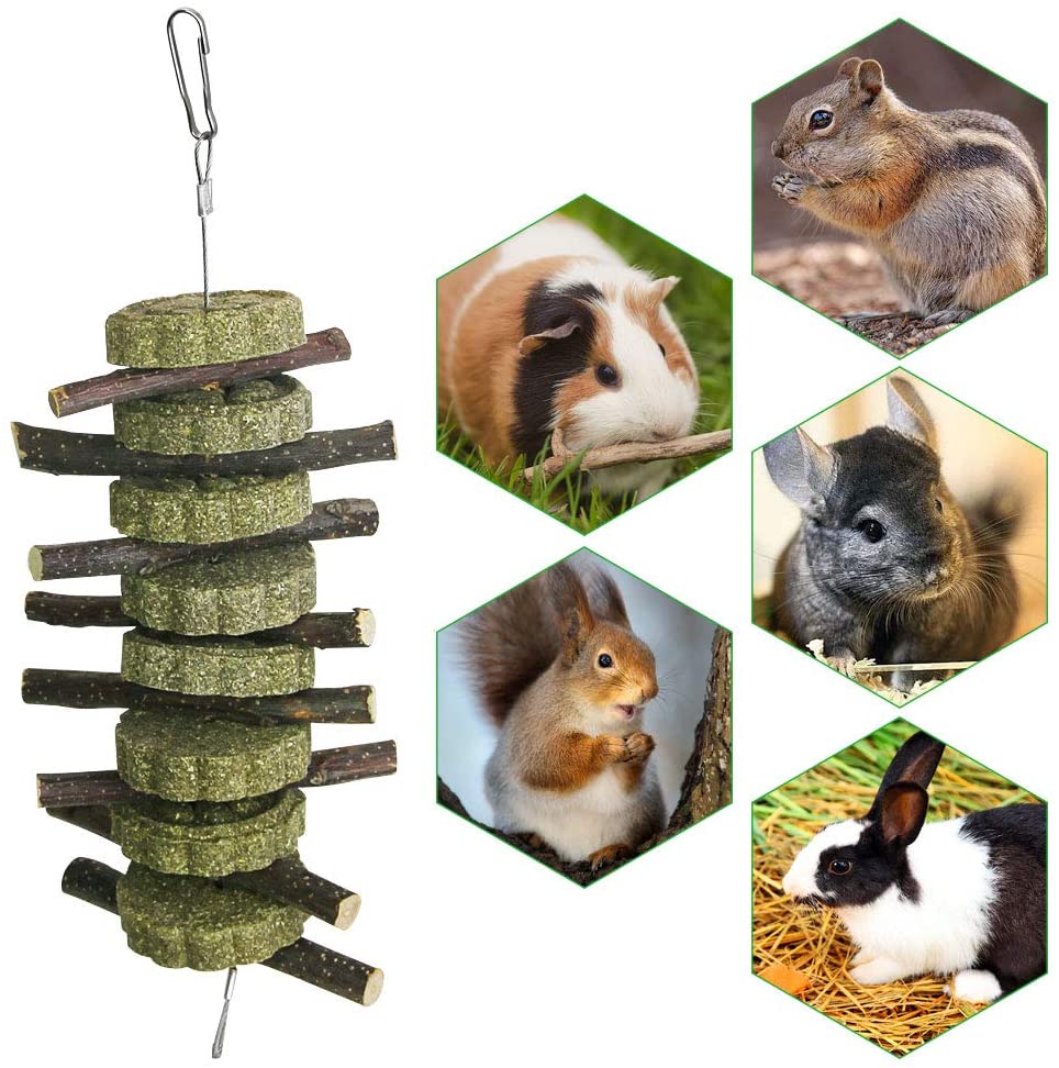 GOLRISEN Apple Sticks Pet Chew Toys,Pet Snacks Treats, Apple Wood