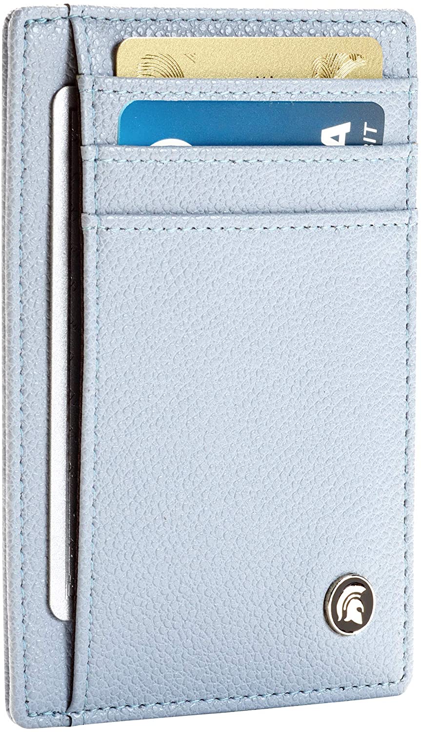POWR Mens Wallet, Slim RFID Blocking Minimalist Credit Card Holder (Blue), Holds up to 7 Cards
