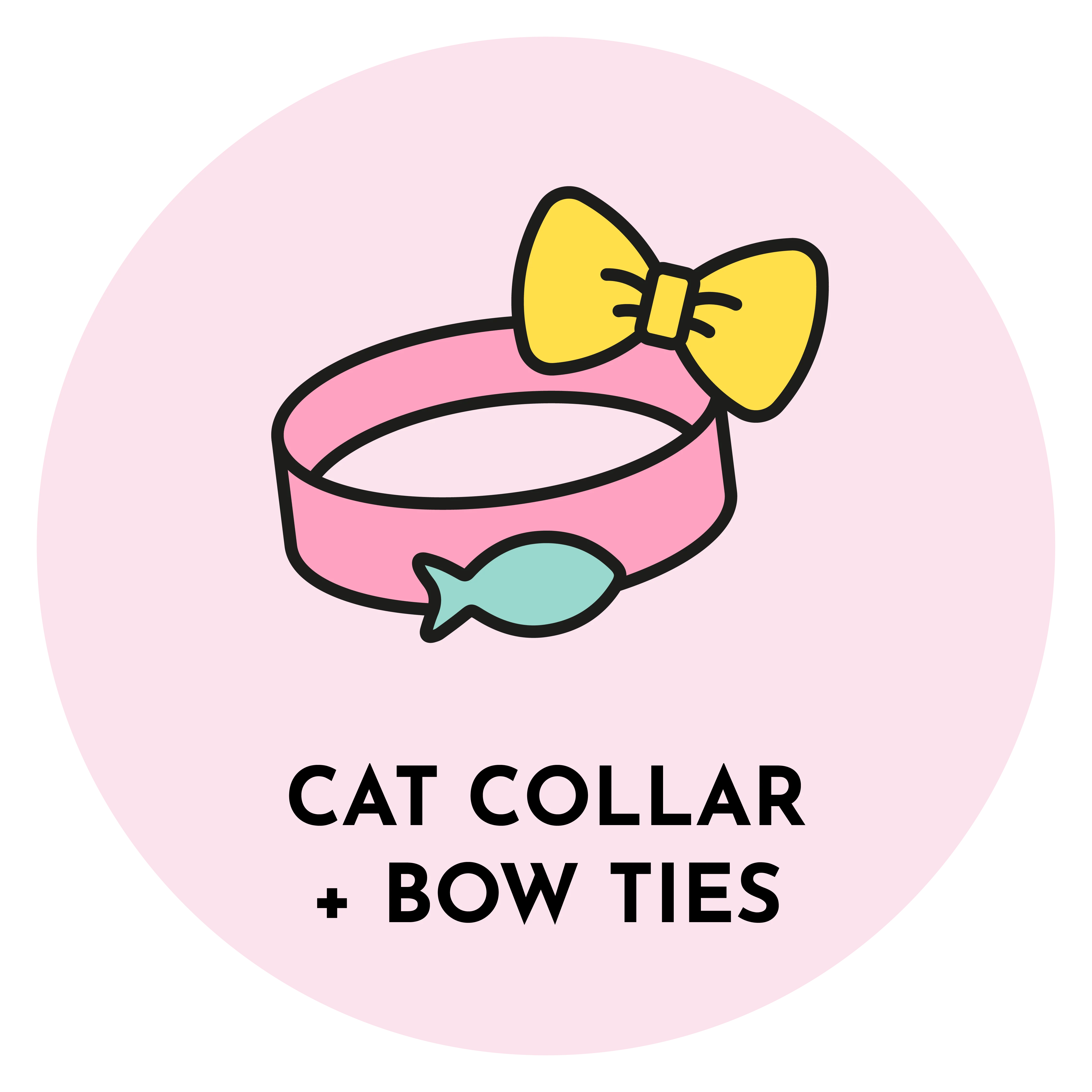 Cat Collar + Bow Tie Big & Little Dogs