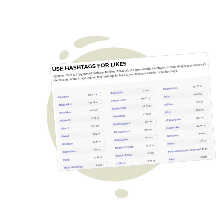 Top Hashtags On Instagram — Free selections of best Instagram hashtags