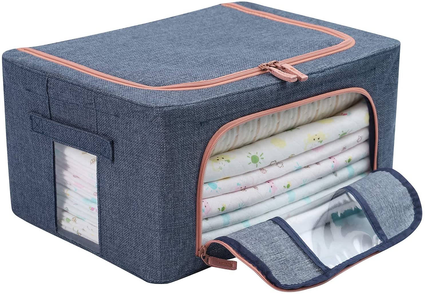 XULAN Foldable Storage Bins Box, 22L Stackable Clothes Container