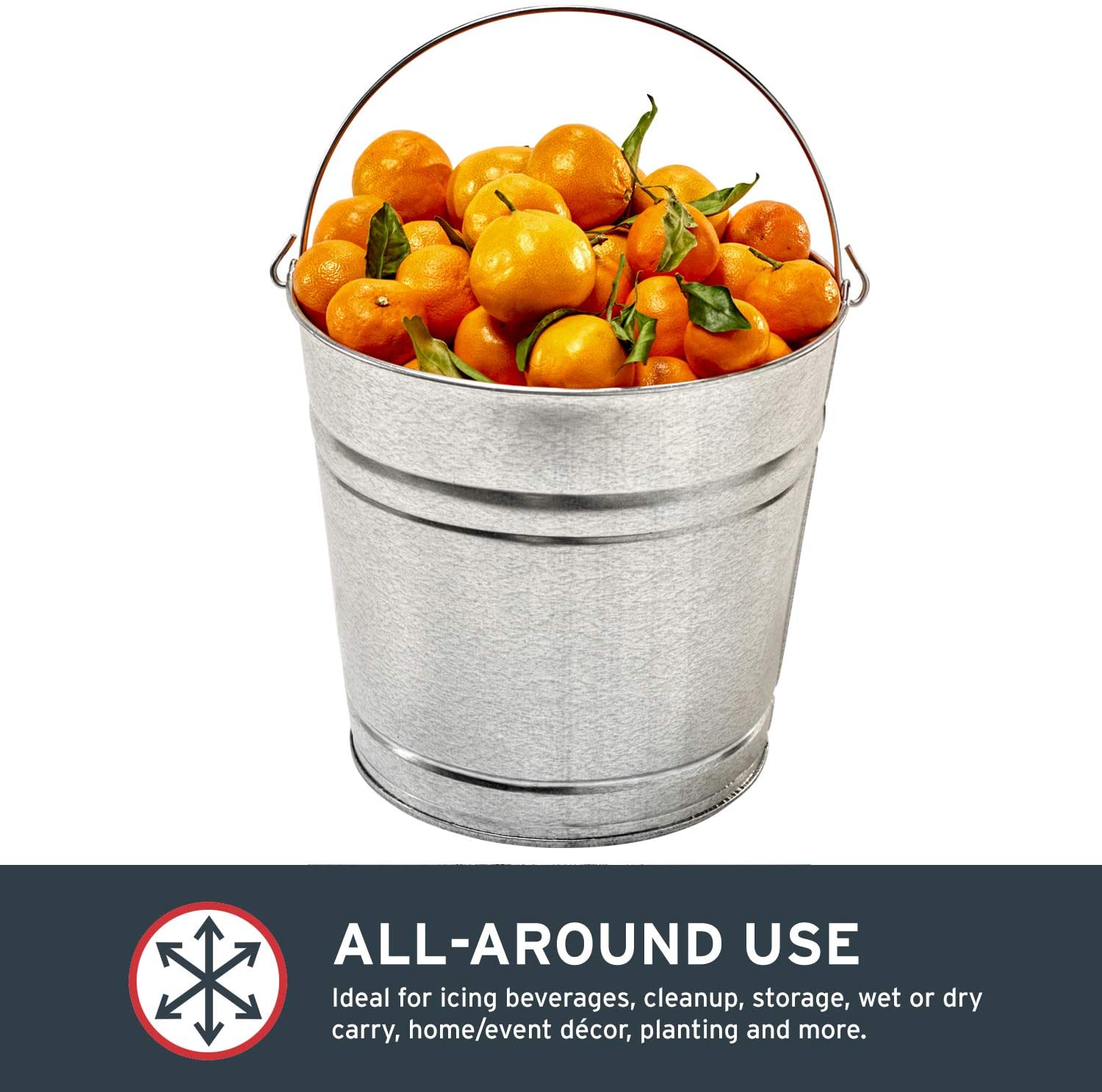 Behrens Galvanized Steel Utility Pail, 12 Quart.