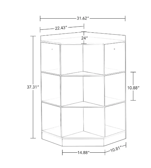 RiverRidge Home 6Cubby, 3Shelf Corner in White