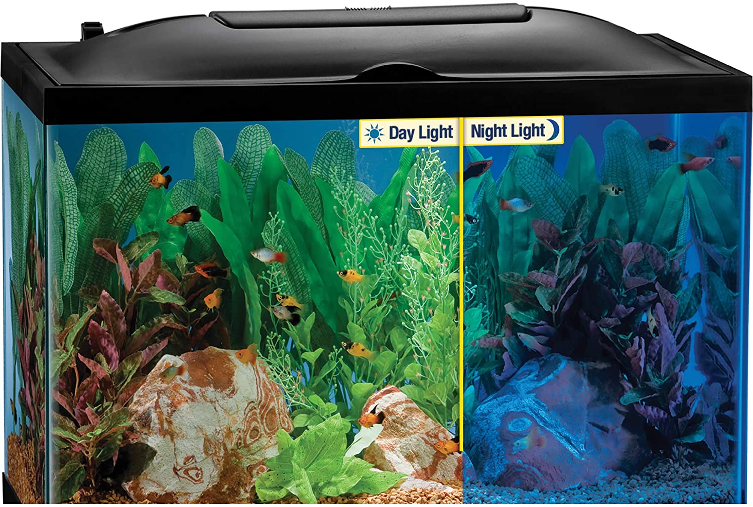 MarineLand LED Light Hood for Aquariums, Day & Night Light, 24 by 12Inch
