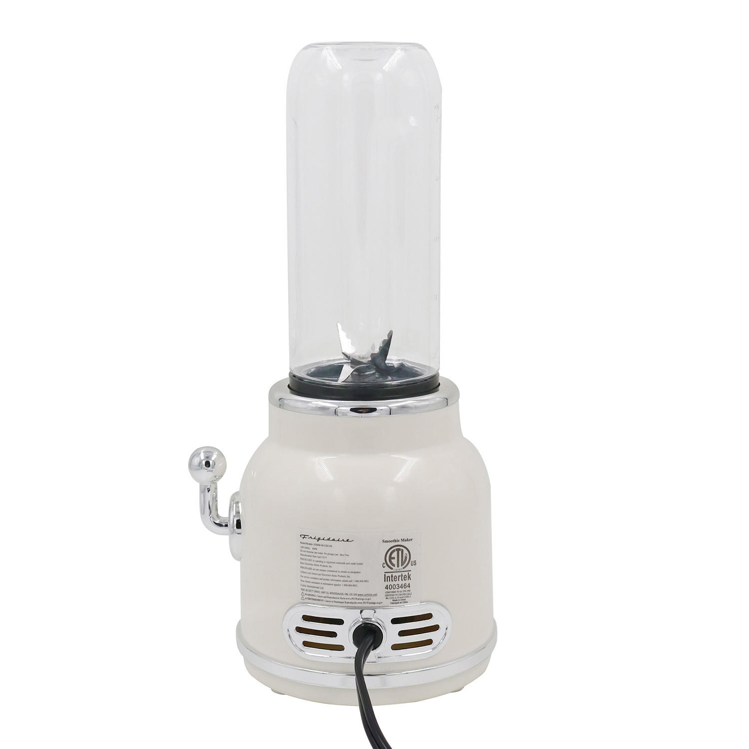 FRIGIDAIRE ESMM100CREAM Retro Smoothie Maker Blender with Mason Jar