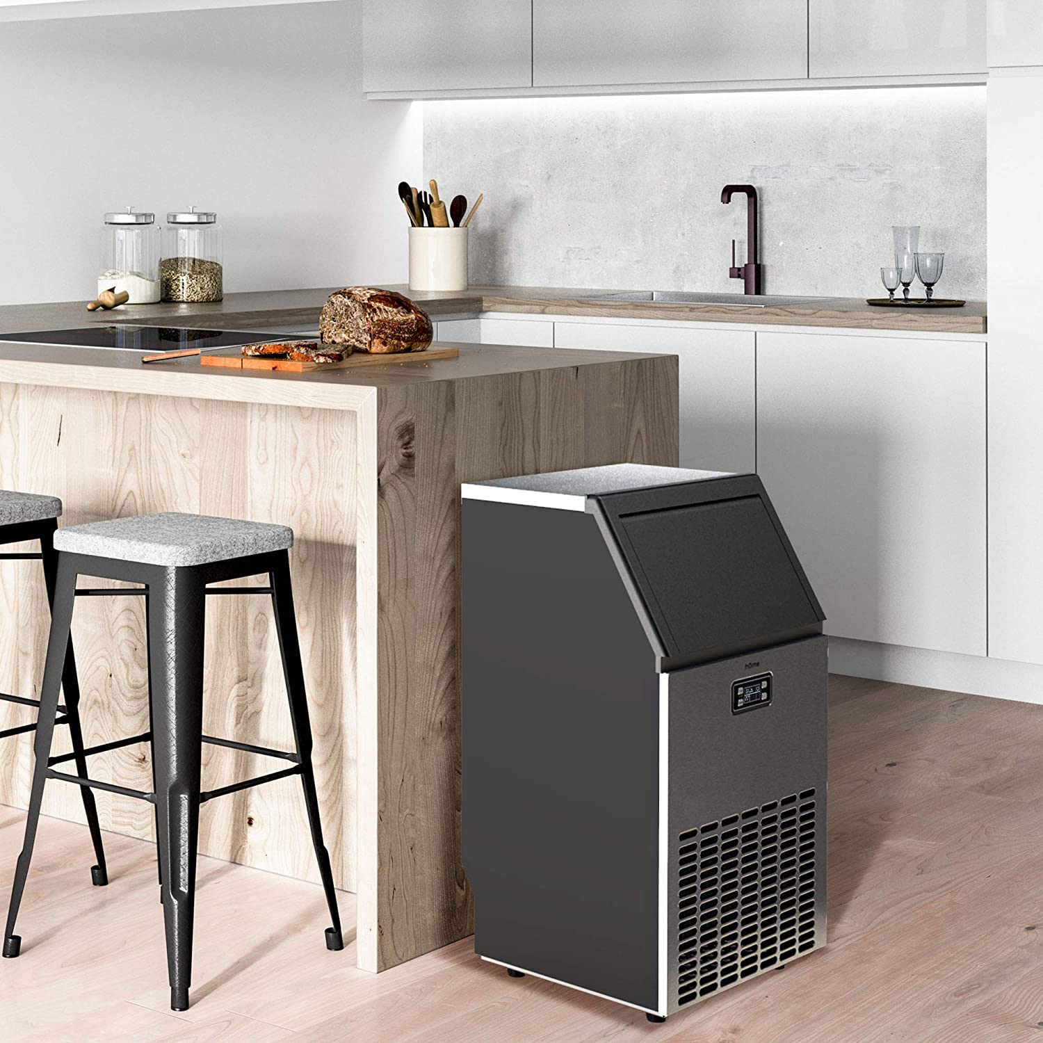 hOmeLabs Freestanding Commercial Ice Maker Machine Makes 99 Pounds