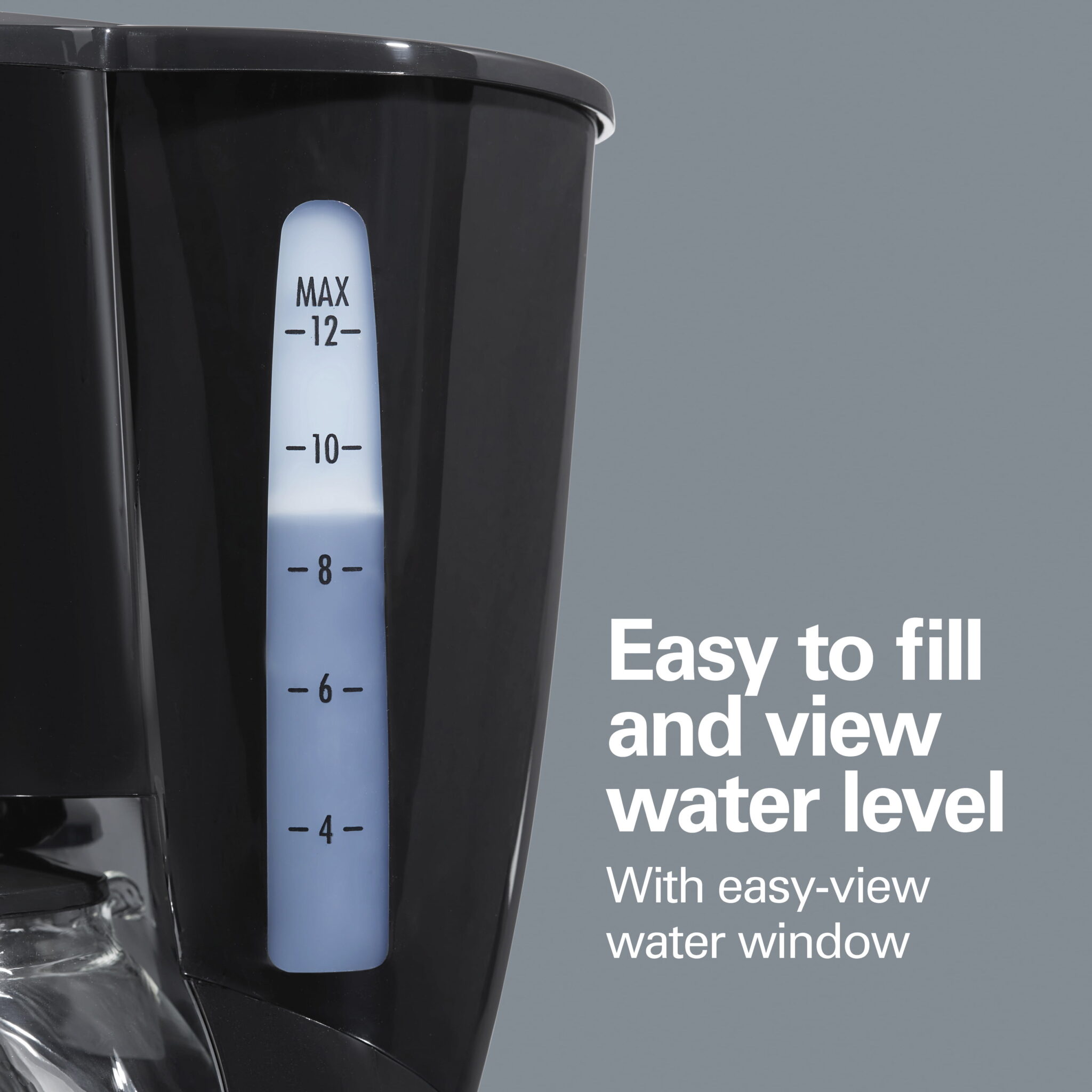 Hamilton Beach Programmable Coffee Maker, 12 Cups, Black, Model 49465R