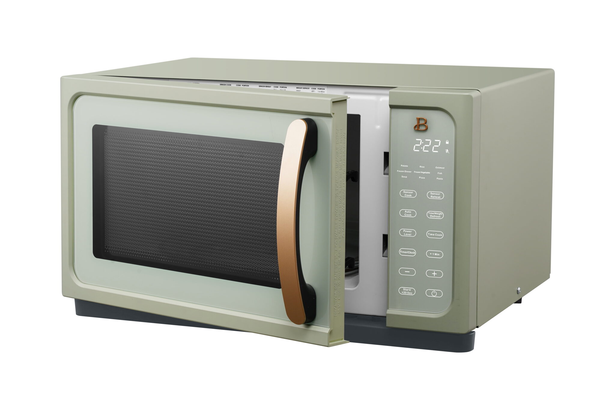 Beautiful 1.1 Cu ft 1000 Watt, Sensor Microwave Oven, Sage Green by