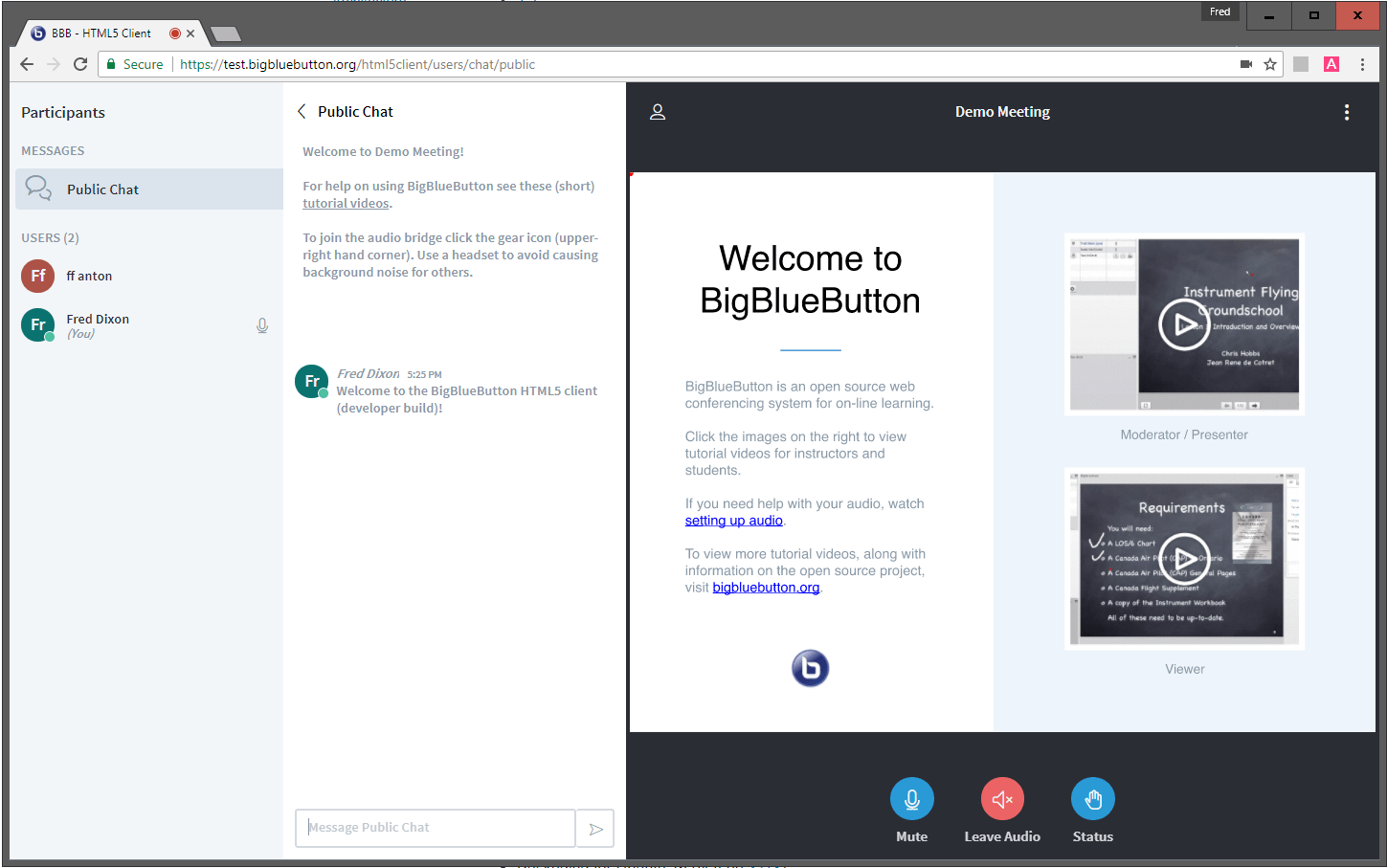 BigBlueButton HTML5 Client Developer Release BigBlueButton Open