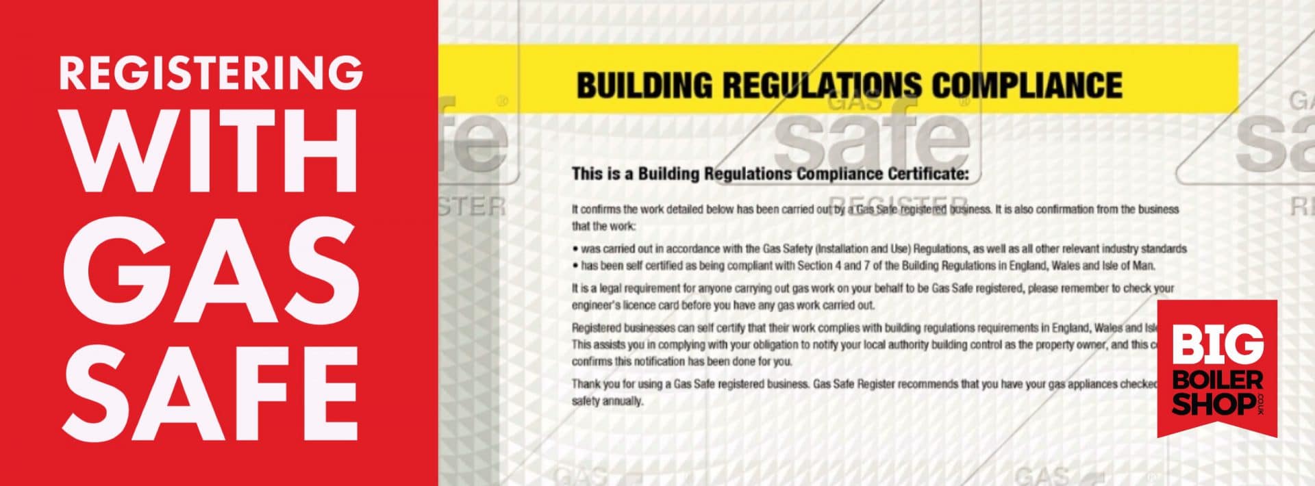 how to register new boiler installation with gas safe