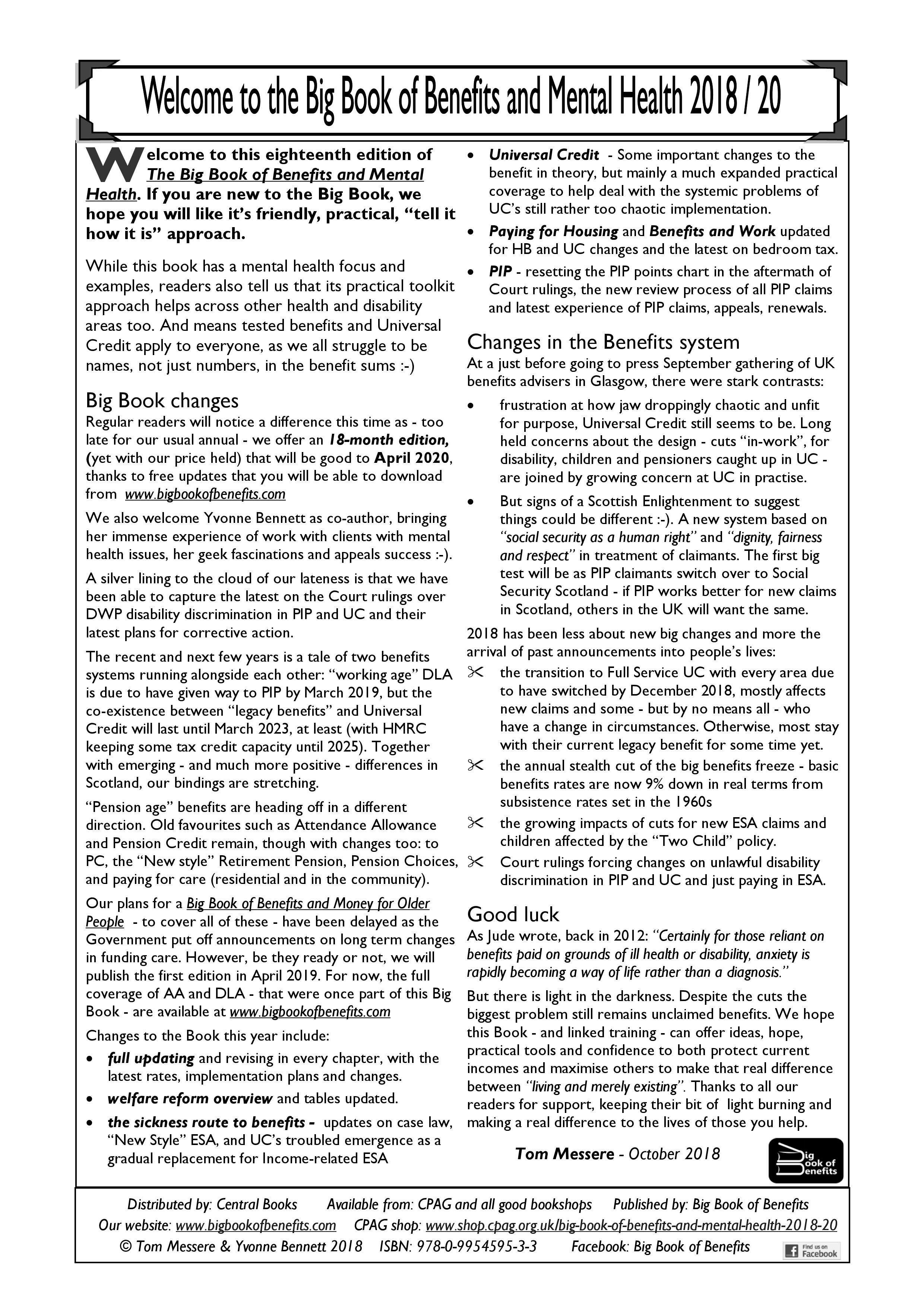 Big Book of Benefits and Mental Health Big Book of Benefits