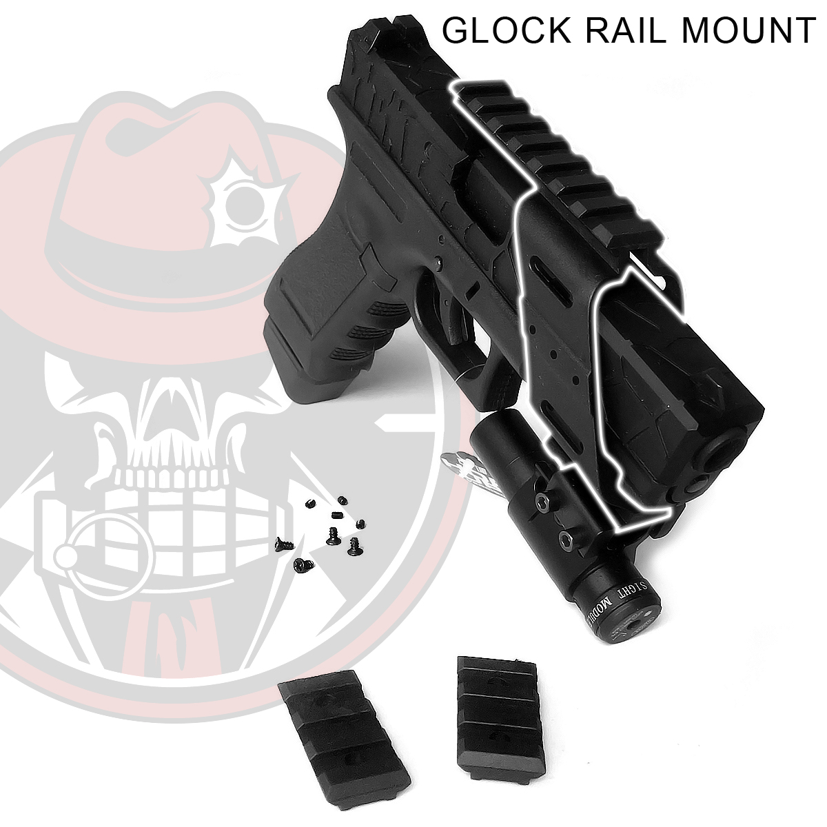 Kublai P1 Glock Quad Picatinny Rail Attachment Mounts