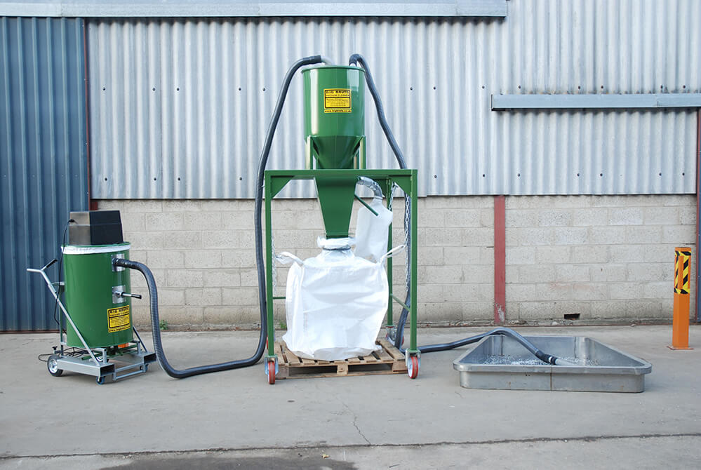 Bulk Material Handling Big Brute Suck & Dump Static Industrial Vacuum