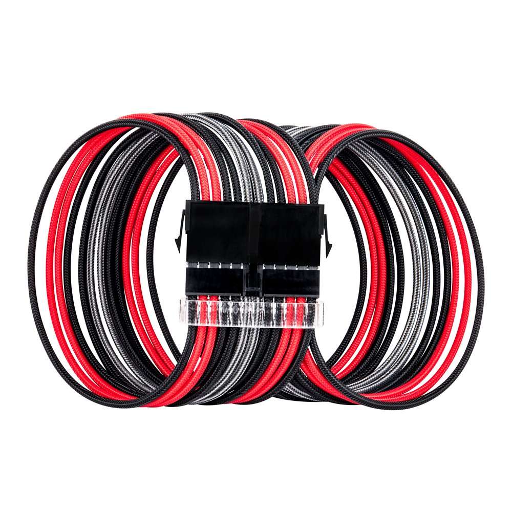 1STPLAYER Mod Sleeve Extension Power Supply Cable Kit with Combs, Black