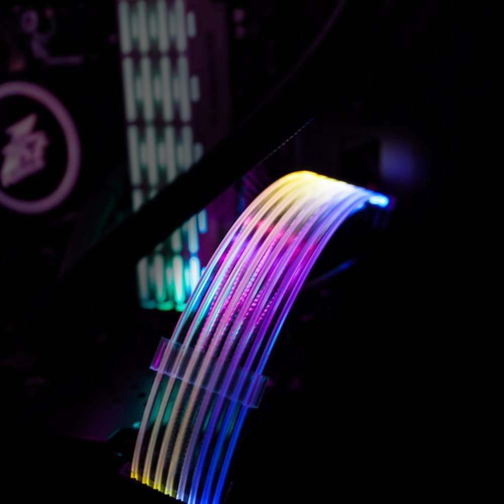 1STPLAYER RGB PSU Cable PCIE P8(6+2) RGB EXTENSION CABLE Bigbyte IT