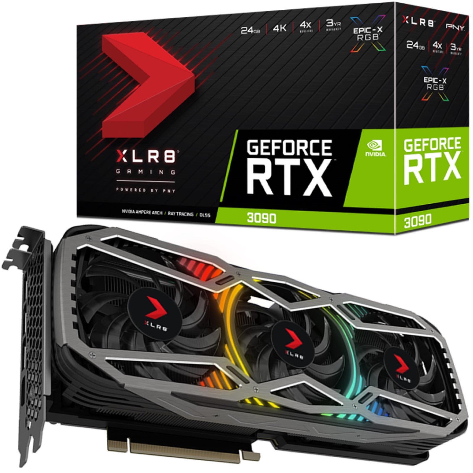 PNY RTX 3090 24GB XLR8 Gaming REVEL EPICX RGB Triple Fan Edition