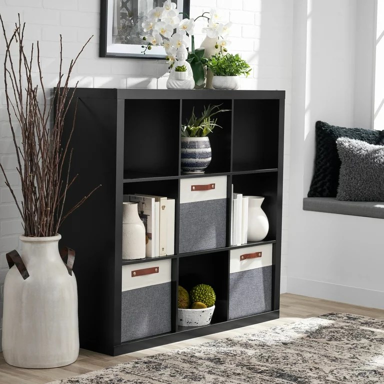 Better Homes & Gardens 9Cube Storage Organizer, Solid Black**New in b
