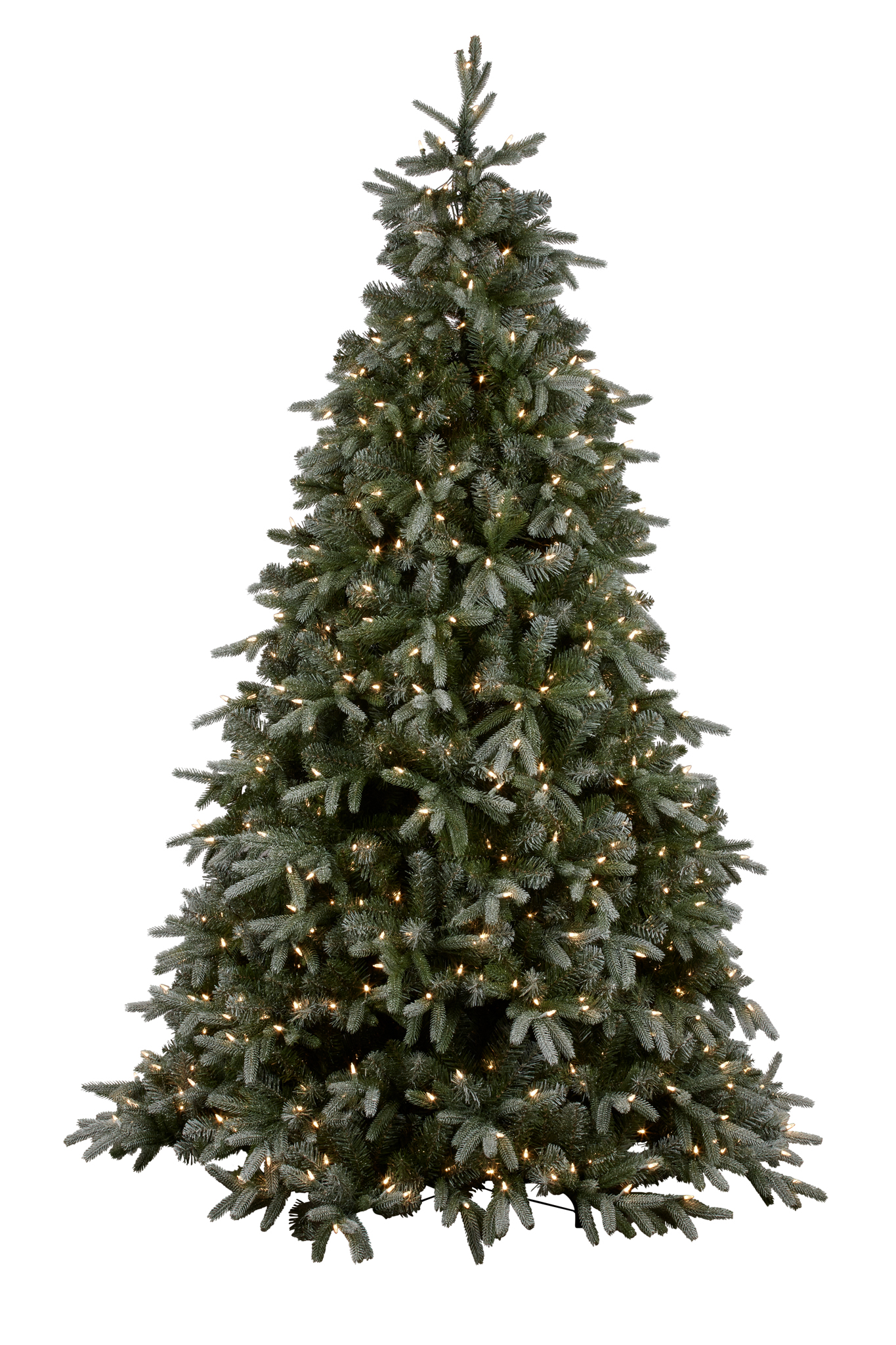 229cm 7.5 foot Slim Christmas Tree with Frosted Finish and Lights