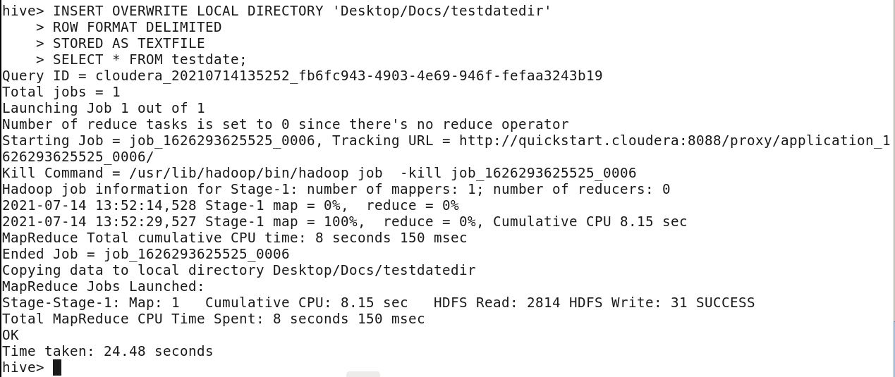 Exporting Hive Table Data To Local System Big Data and SQL