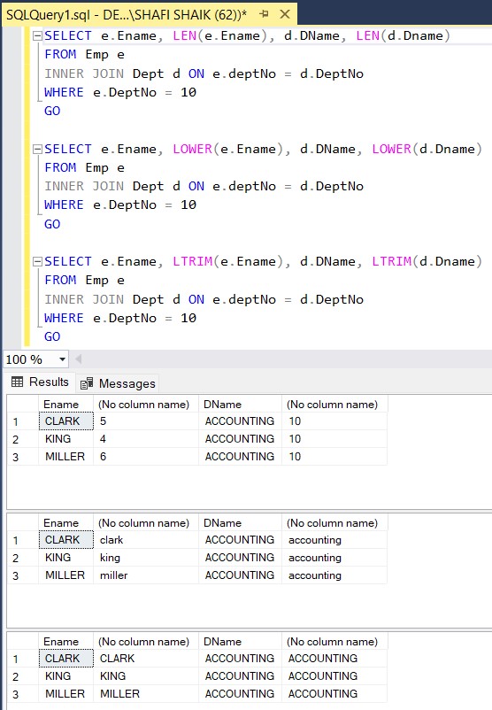 SQL Server String Functions3 Big Data and SQL