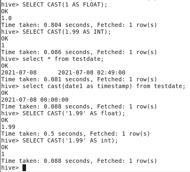 CAST Function in Apache Hive Big Data and SQL