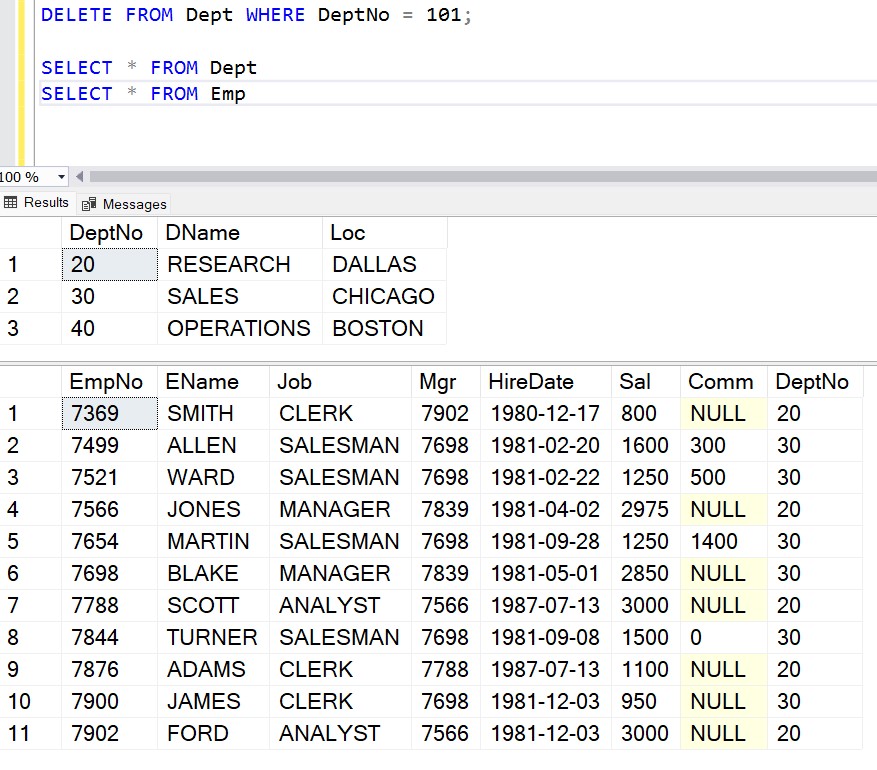 SQL Server Foreign Key References With Cascade Big Data & SQL