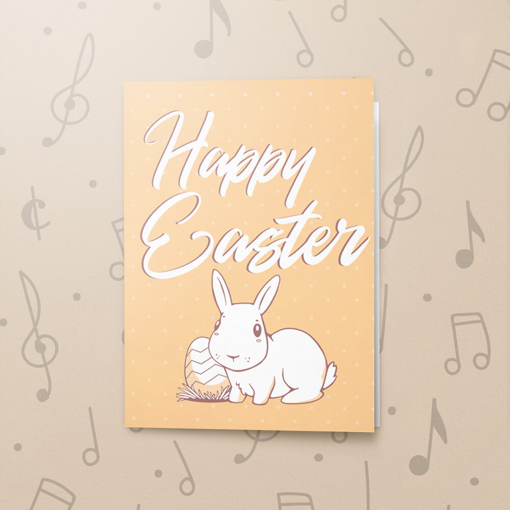 White Rabbit Musical Easter Card bigDAWGS greetings