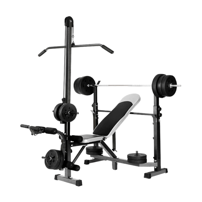 Hingbo Weight Lifting Bench with Lat Pull Down Tower Full Bench Best