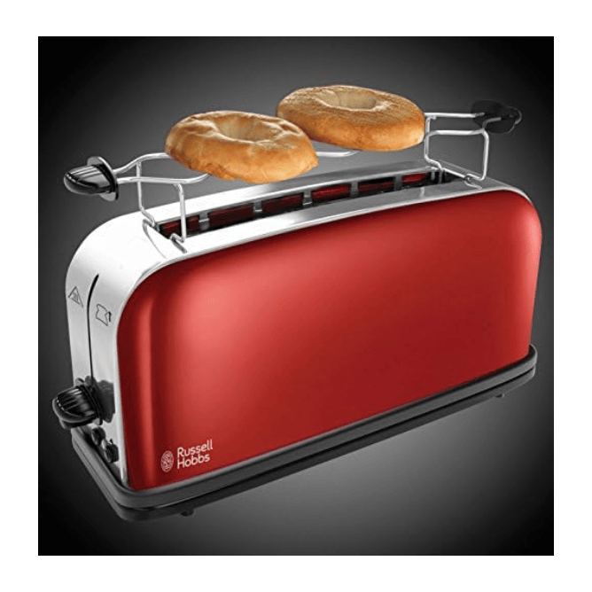 Russell Hobbs 100W Flame Long Slot Toaster Red Best Other Home