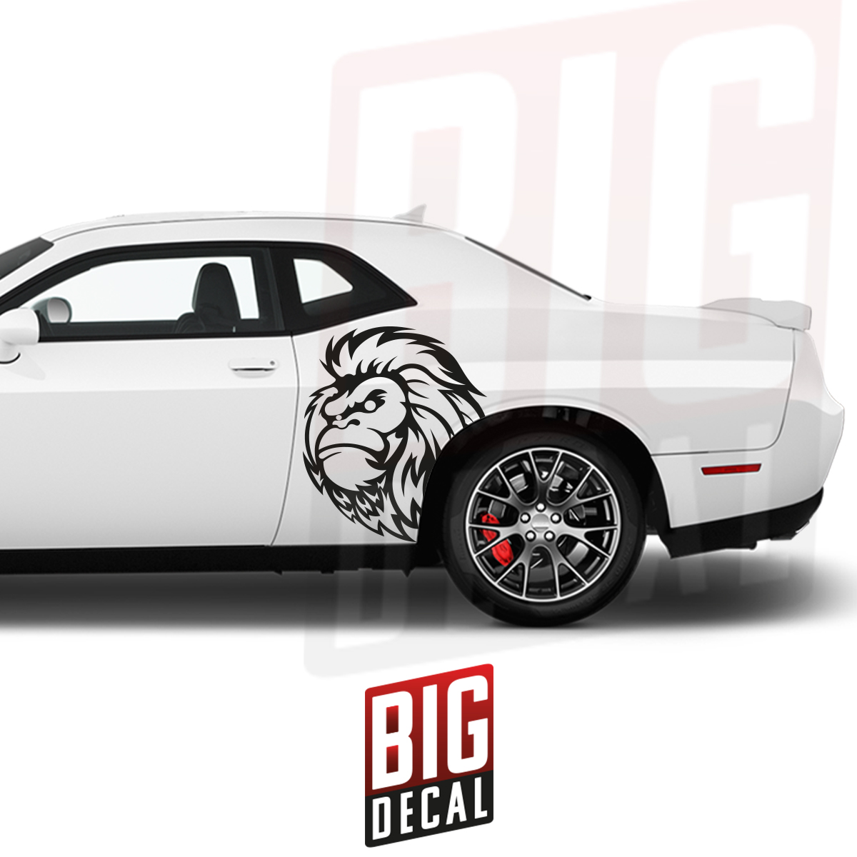 Gorilla Decal For Dodge Challenger Or Charger Side Vinyl Decals Big