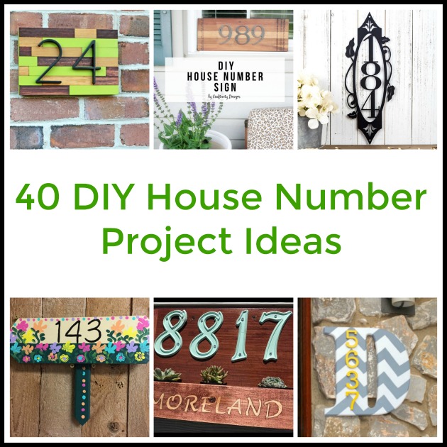 40 DIY House Number Project Ideas