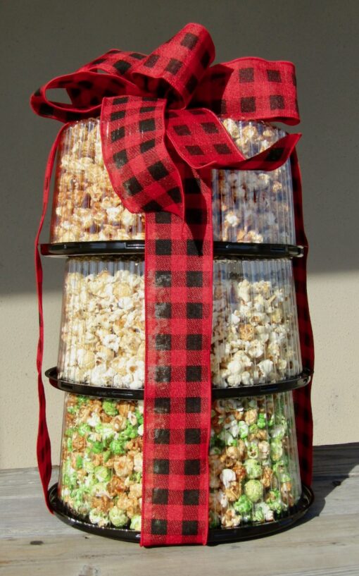 3 Tier Christmas Kettle Corn Gift Tower Big D Kettle Corn