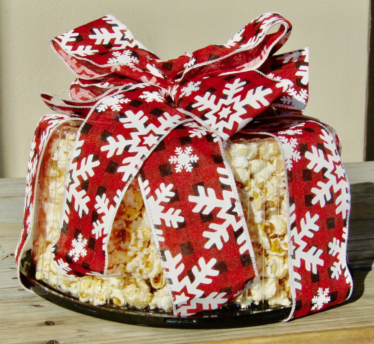 Single Tier Christmas Kettle Corn Gift Tower Big D Kettle Corn