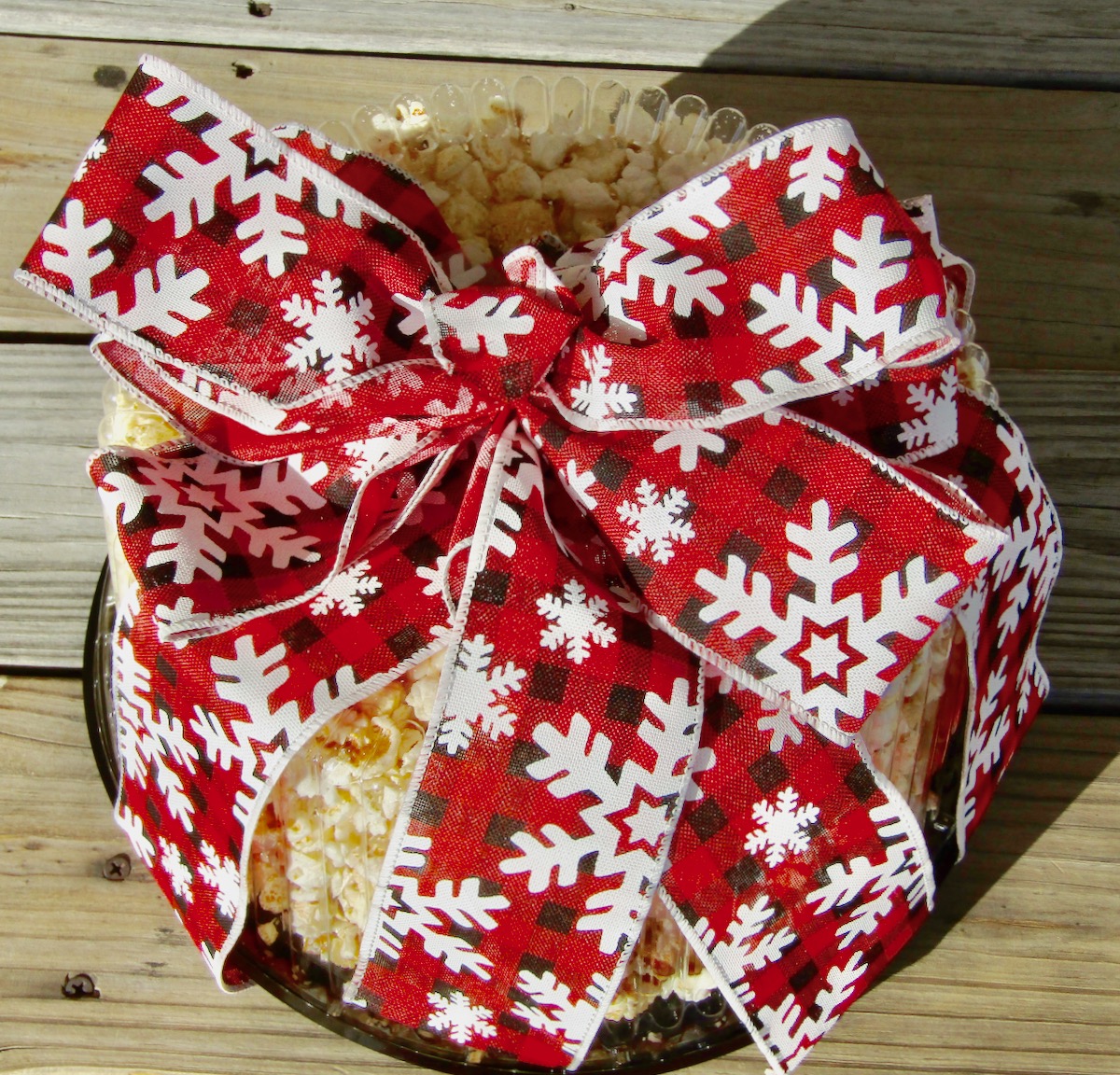 Single Tier Christmas Kettle Corn Gift Tower Big D Kettle Corn