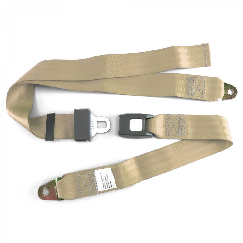 2 Point Goldenrod Seat Belt, Standard Buckle, Pair